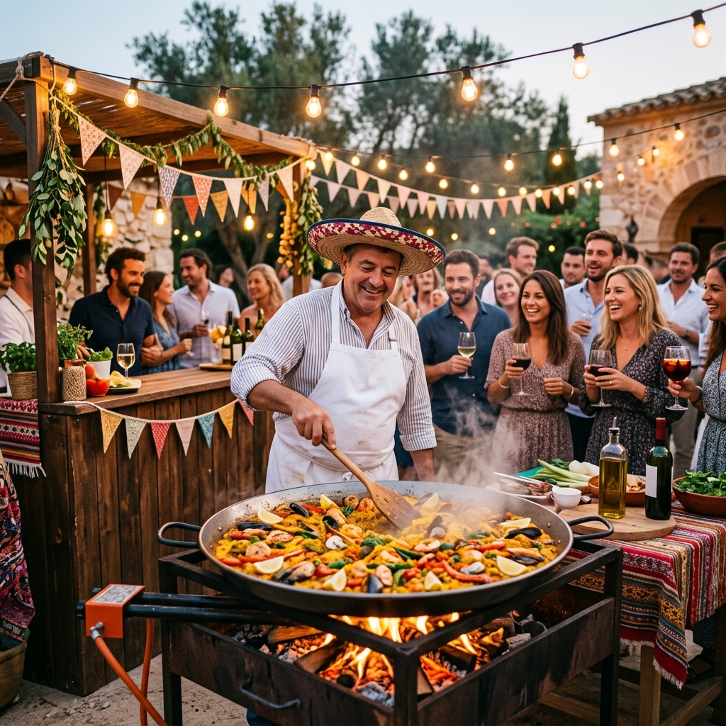 On-site cooking experience at an outdoor event